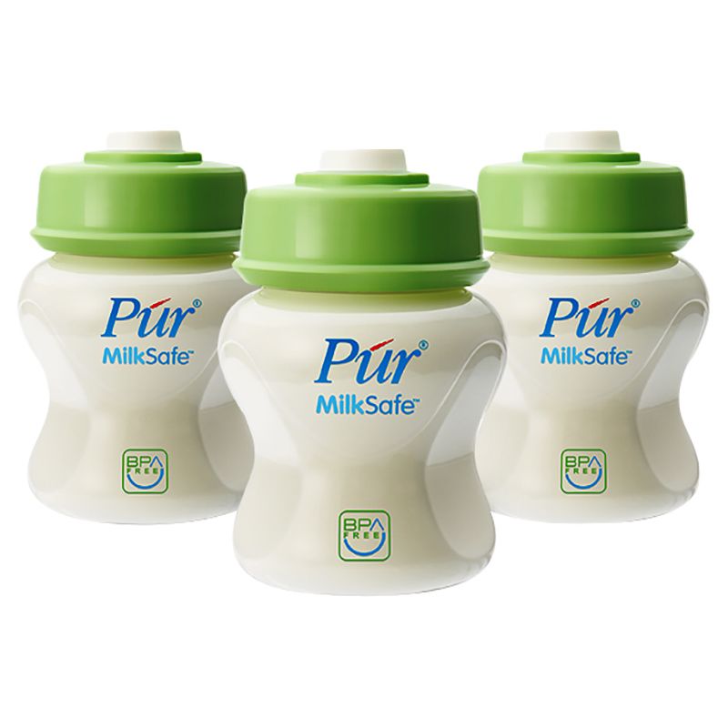 PUR - 3 Pack Milk Storage Container & Adaptor