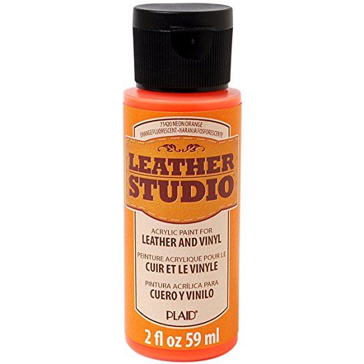 Plaid - Leather Studio Paint 2oz - Orange