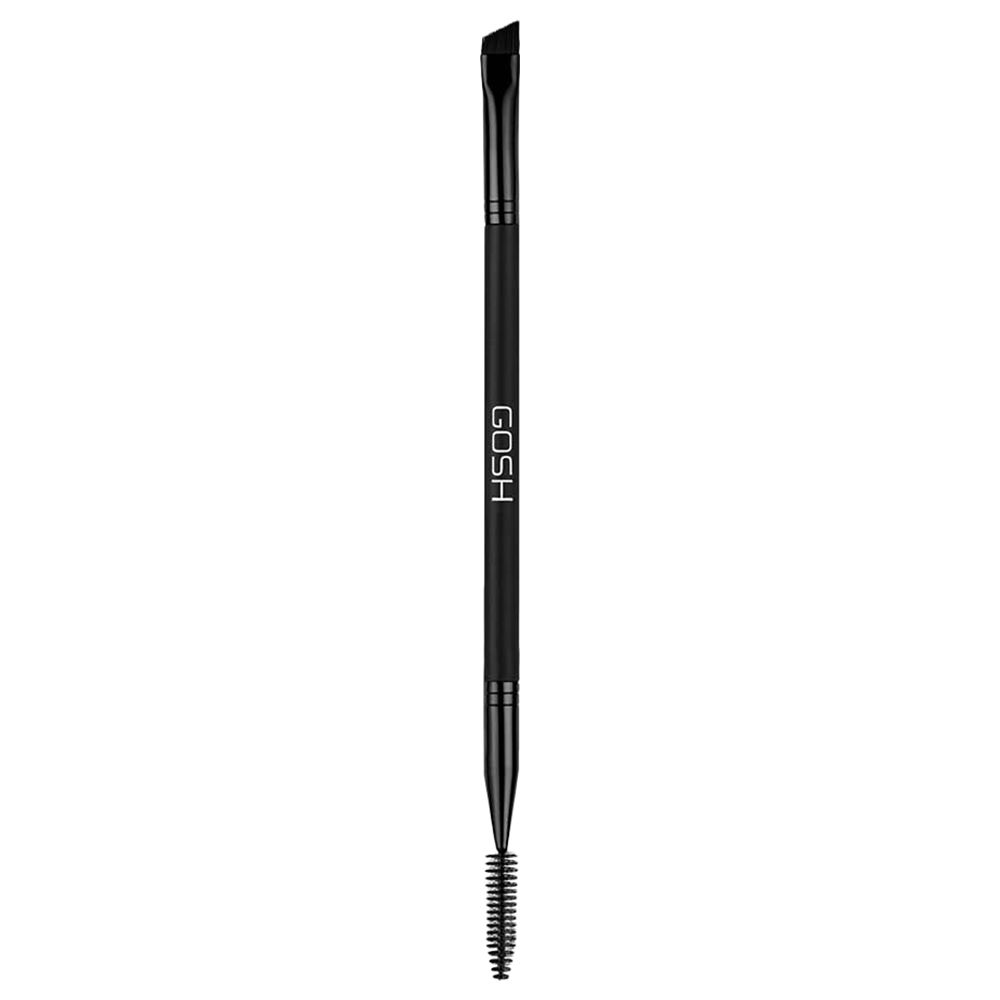 Gosh Cosmetics - Double-Ended Slanted Brow Brush - 034 Black