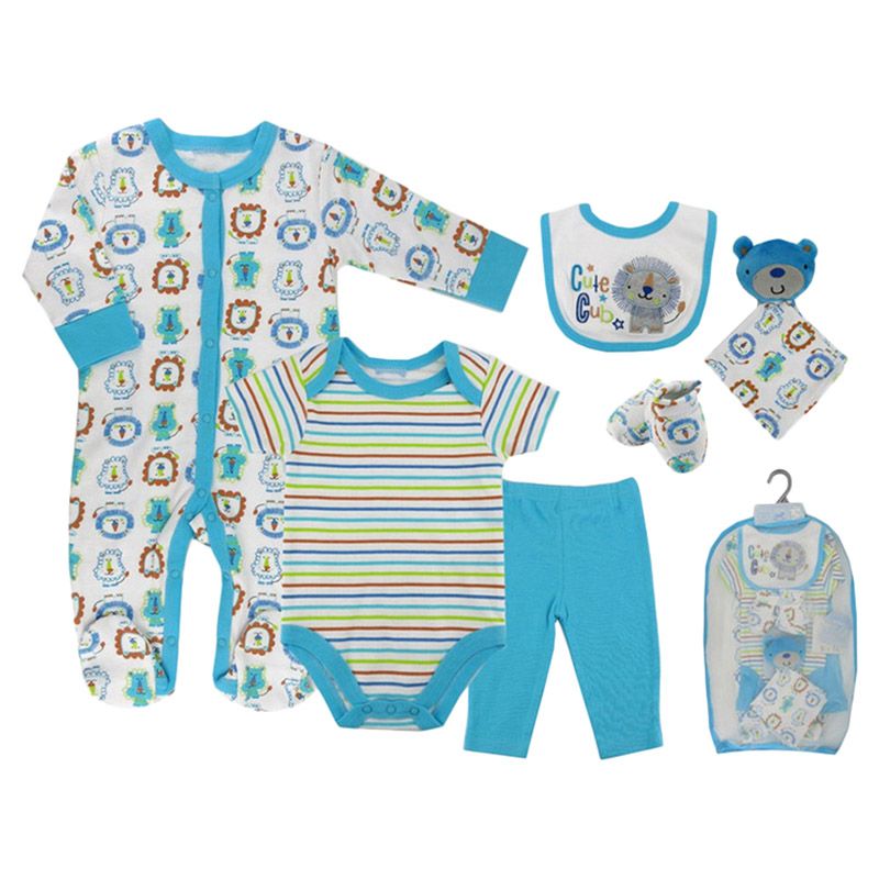 Luvena Fortuna - Baby 7pc Gift Set With Mesh Bag - Cute Cub