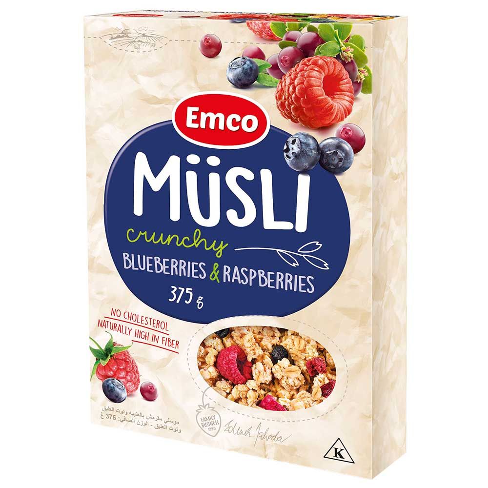 Emco - Crunchy Musli With Blueberries And Raspberries 375g