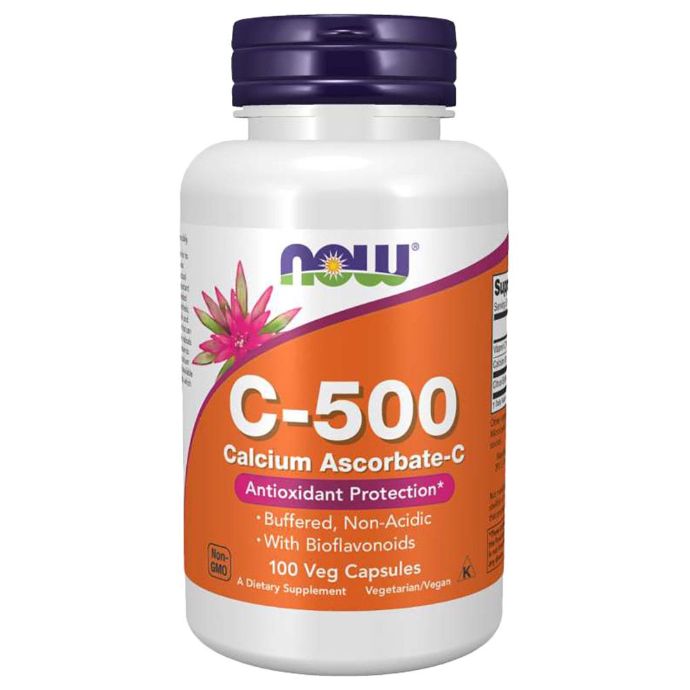 Now Foods - Vitamin C-500 Calcium Ascorbate 100 Capsules