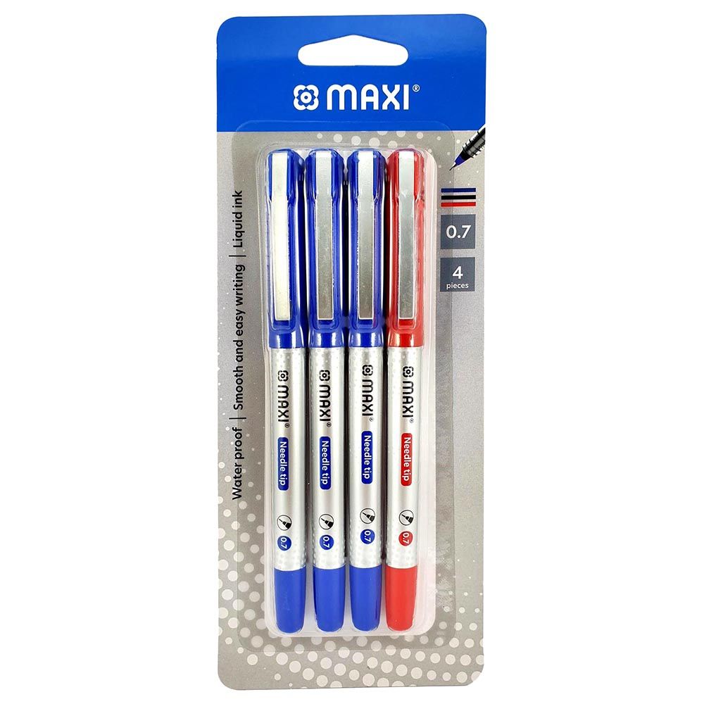 Maxi - Roller Liquied Ink Pen Set of 4