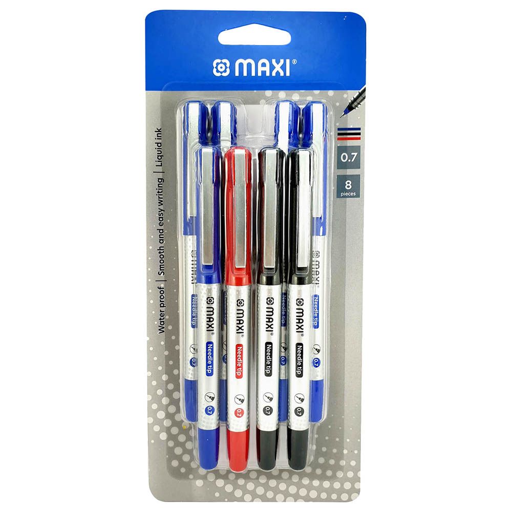 Maxi - Roller Liquied Ink Pen Set of 8