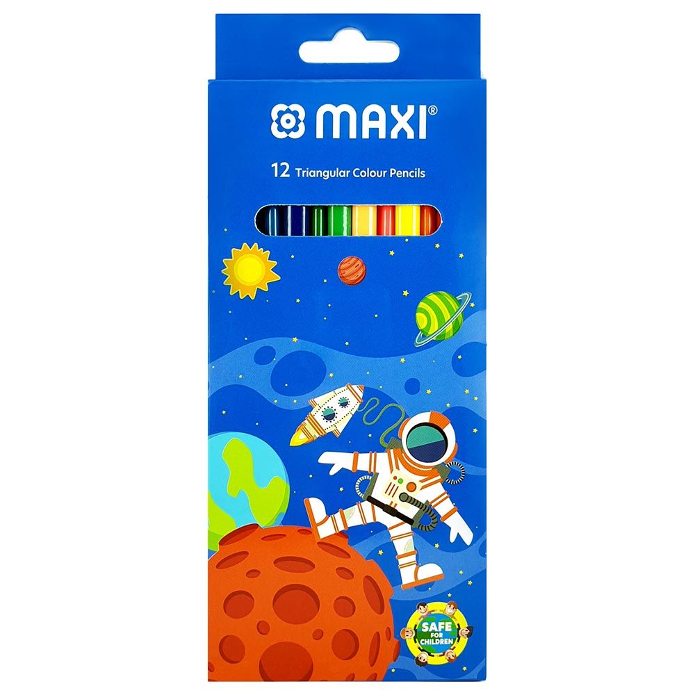 Maxi - 12pcs Triangular Colour Pencils