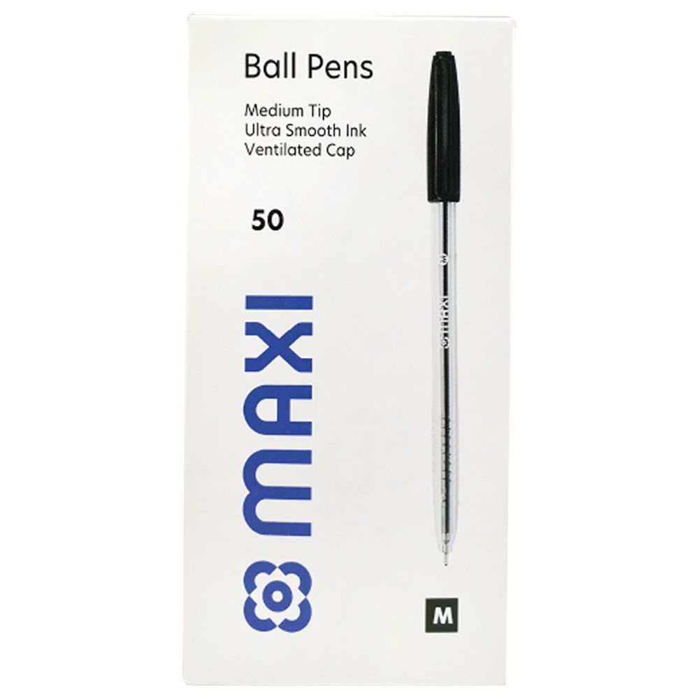 Maxi - Ball Pen Black Set of 50