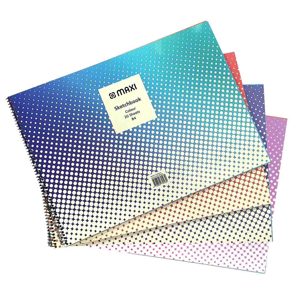 Maxi - 20 Sheets Spiral Colour Sketch Book B4