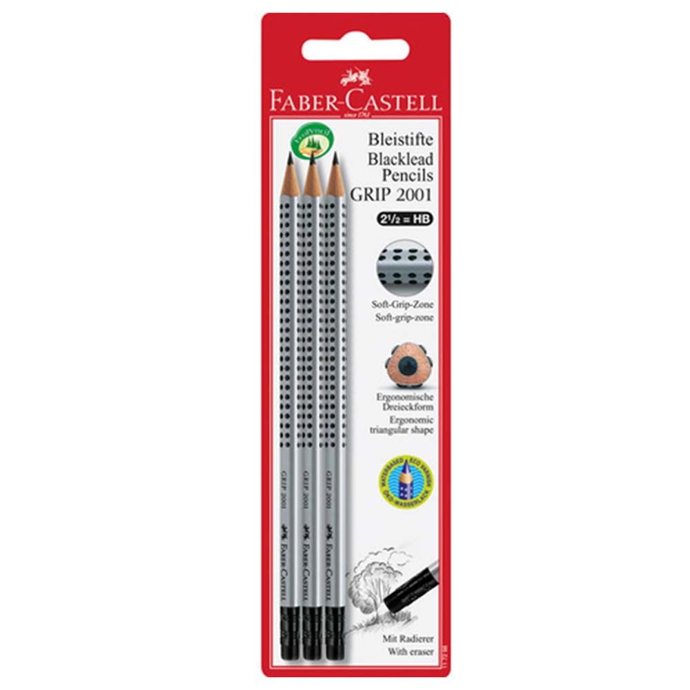 Faber-Castell - Grip 2001 Pencil 3pc Blister