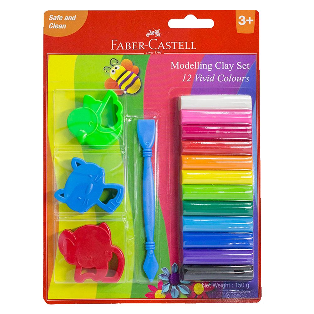 Faber-Castell - Modelling Clay with Jigsaw Tools 12pcs