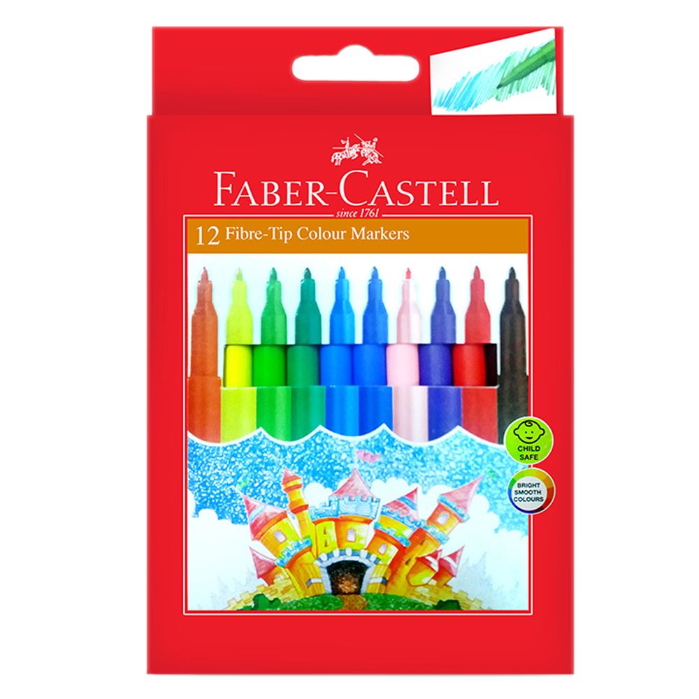 Faber-Castell - Fibre Tip Sketch Pen 12 Color