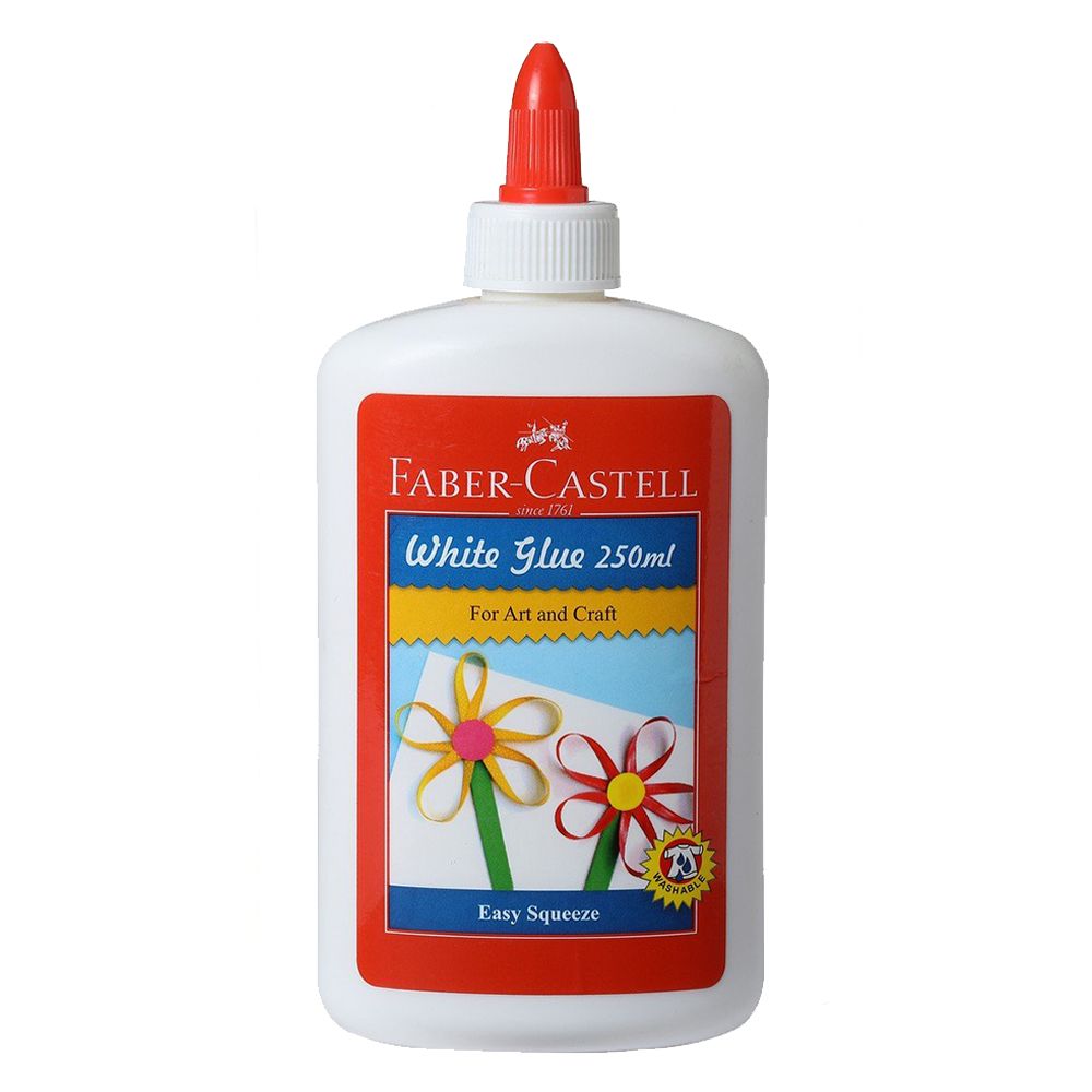 علبة صمغ 250 مل مع موزع من ماركة فيبر-كاسل - أبيض