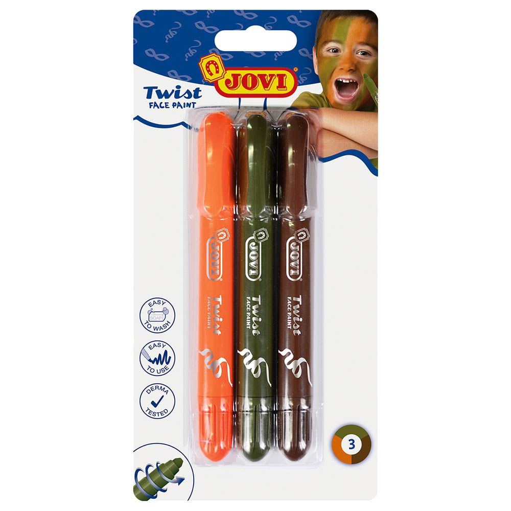 Jovi - Twist Make-Up Colours Blister Boy Pack of 3