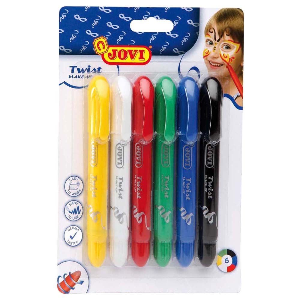 جوفي أقلام تلوين الوجه قابلة للف عدد 6
