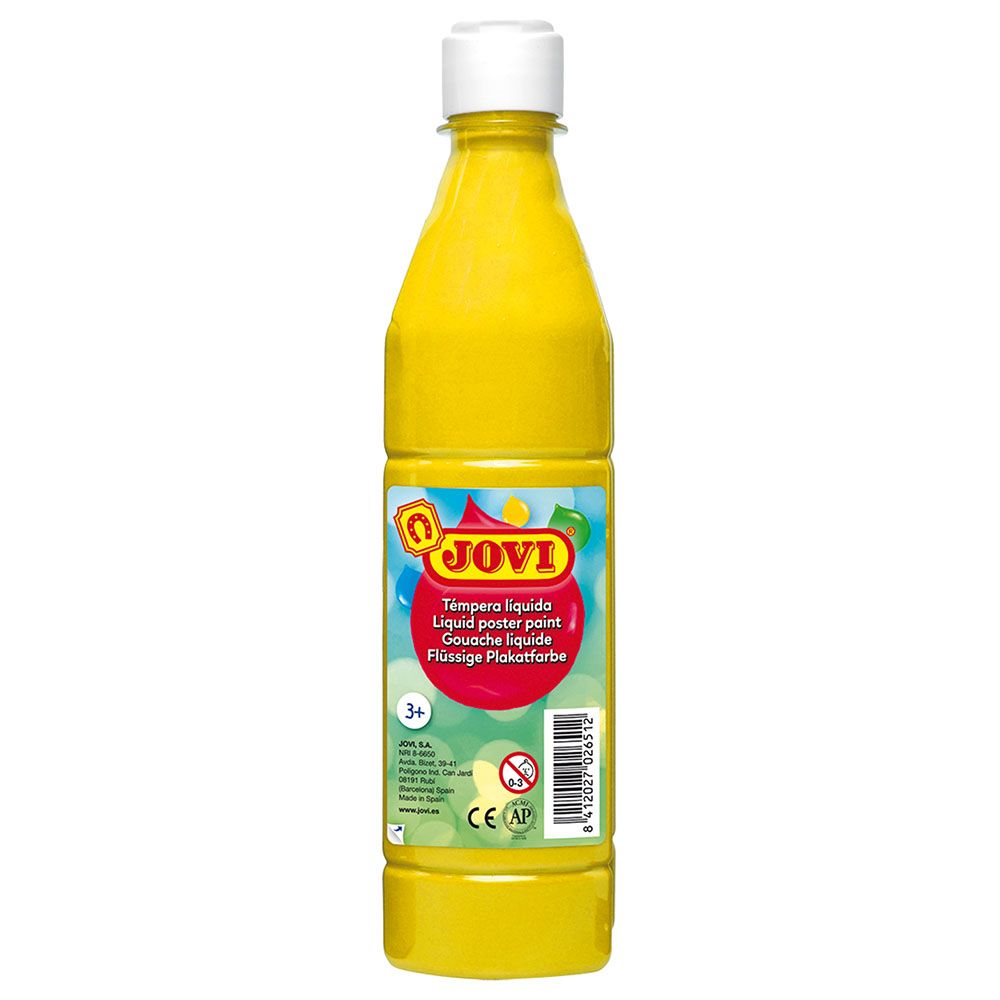 Jovi - Liquid Poster Paint Bottle 500ml - Yellow