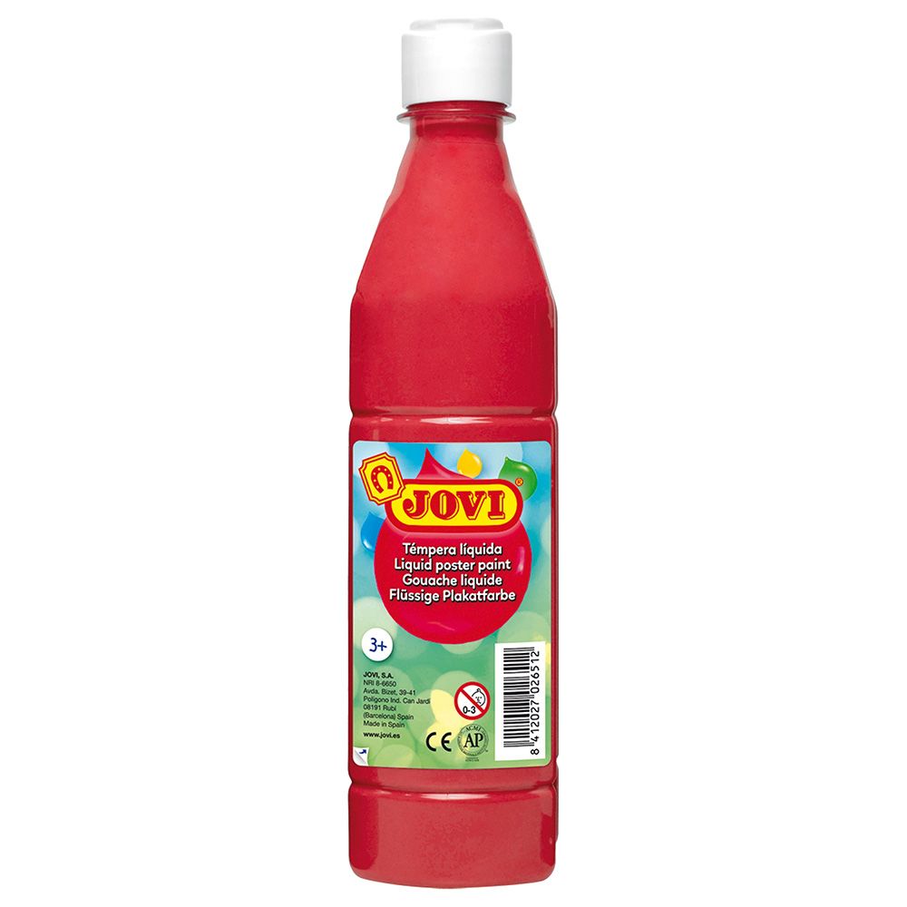 Jovi - Liquid Poster Paint Bottle 500ml - Vermillion