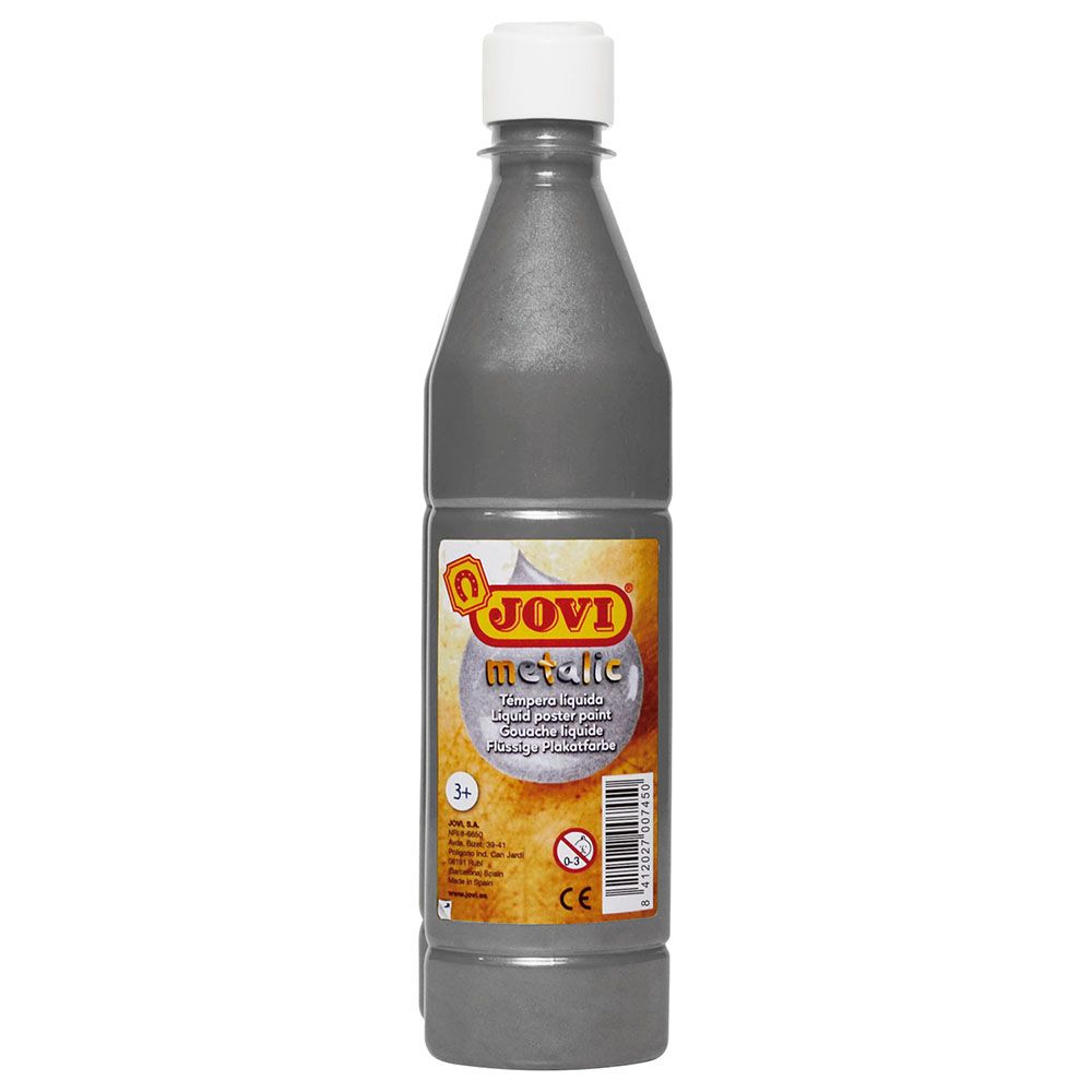 Jovi - Liquid Poster Paint Bottle 500ml - Silver