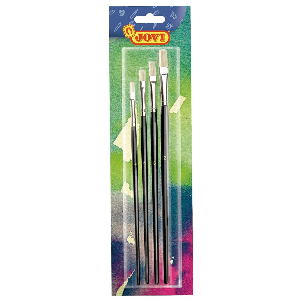 Jovi - Water Color Flat Brushes Pack of 4