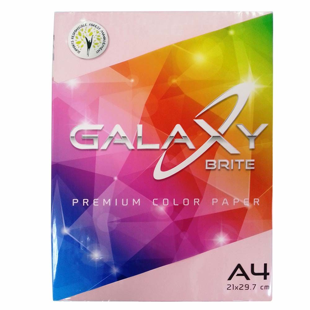 Galaxy - Pink Colour Copy Paper A4 80Gsm - 500 Sheets