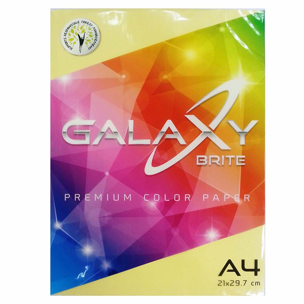 Galaxy - Yellow Colour Copy Paper A4 80Gsm - 500Sheets