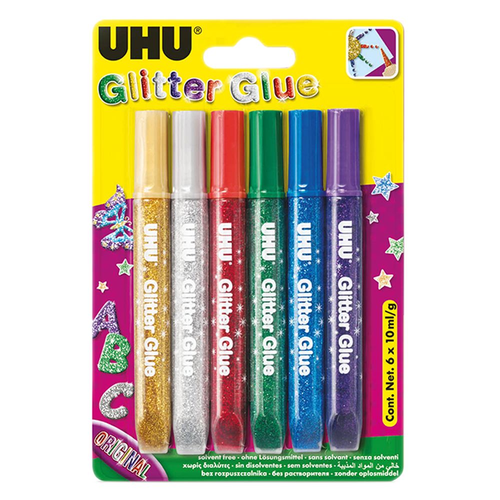 UHU - Original Glitter Glue 6x10ml