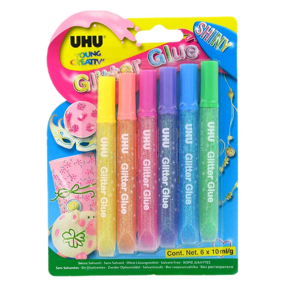 صمغ لامع 6×10 مل من ماركة يو إتش يو