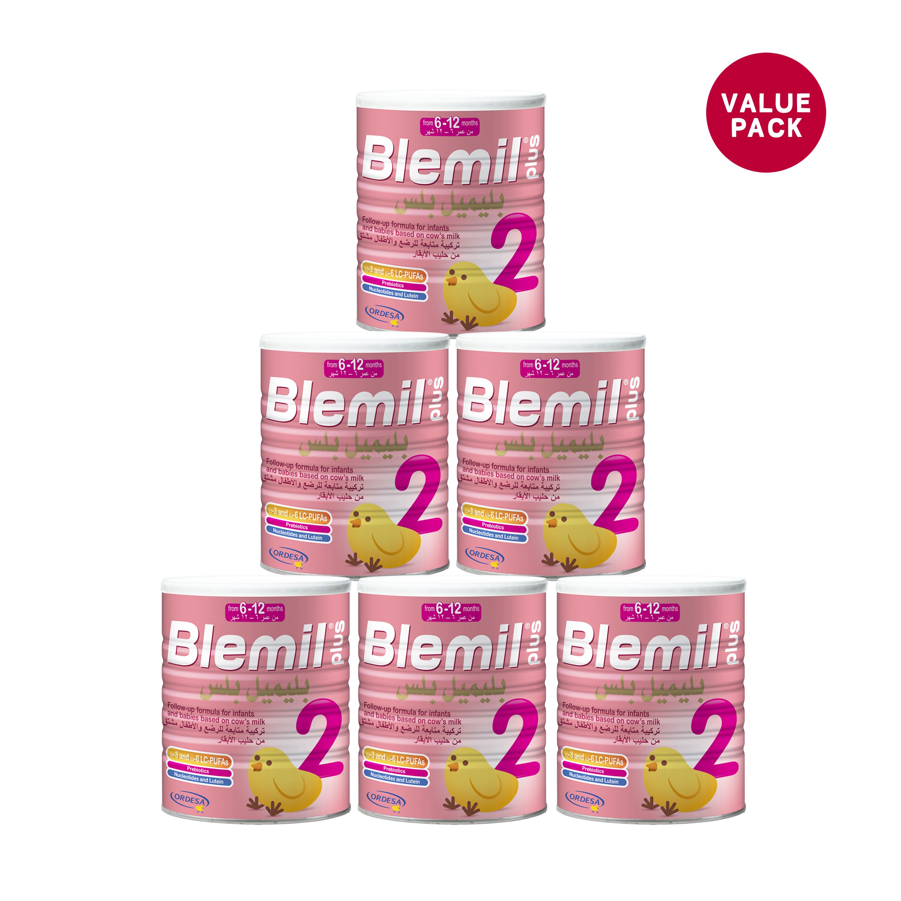 Ordesa Blemil Plus 2 Follow- up formula milk 800g x6 Pack