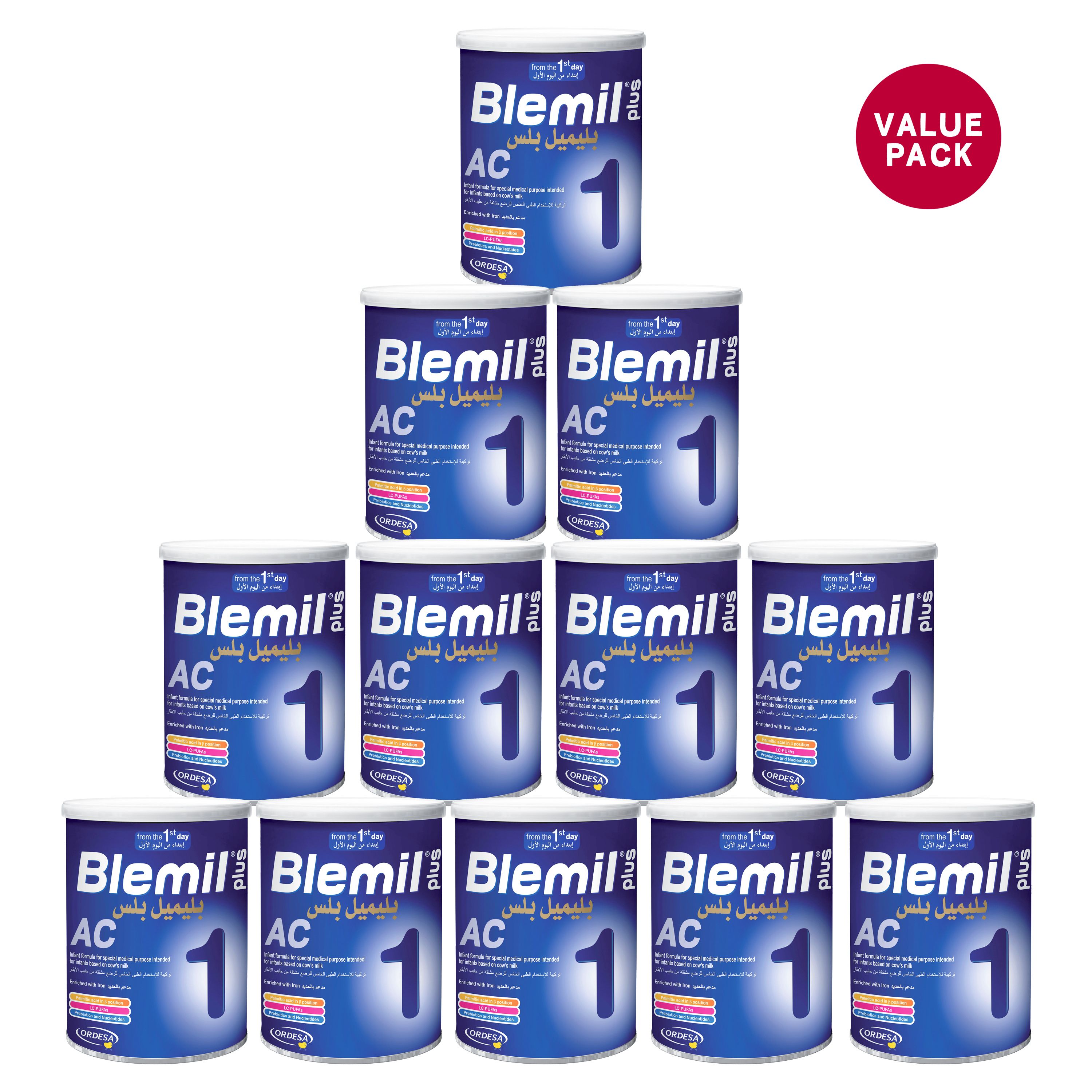 Ordesa Blemil plus 1 AC Infant formula milk 400g x12 Pack