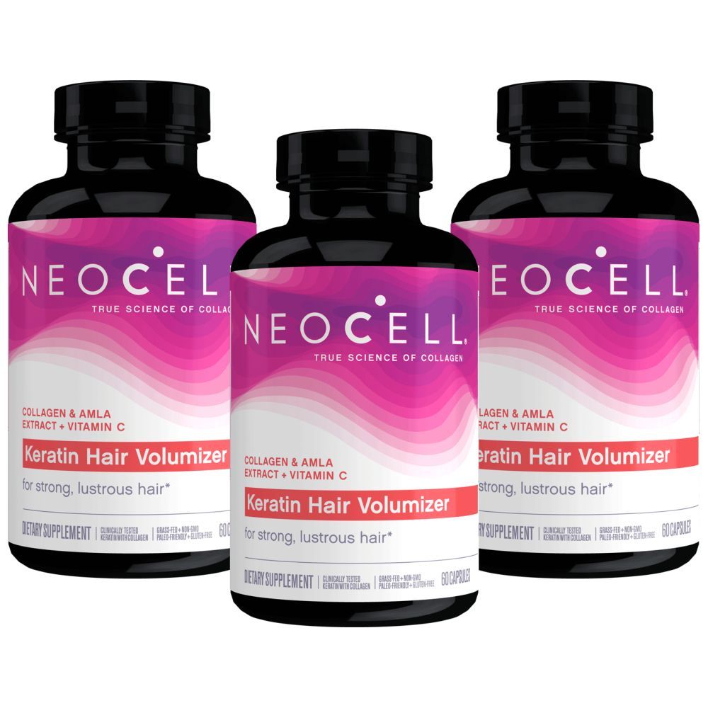 Neocell - Keratin Hair Volumizer 60 Capsules Pack of 3