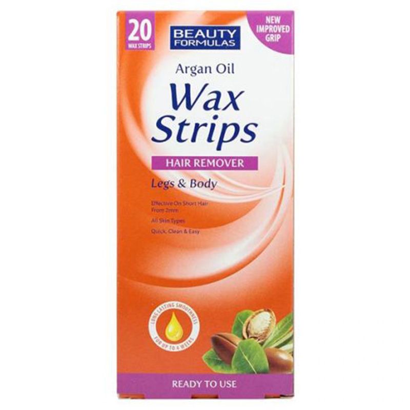 Beauty Formulas - Argon Oil Leg & Body Wax Strips 20's