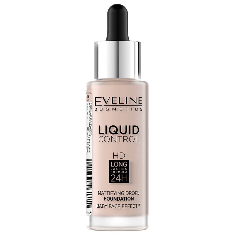 Eveline - Liquid Control Foundation W/Dropper 005 Ivory 32ml
