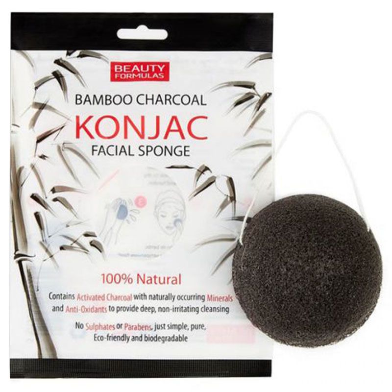 Beauty Formulas - Bamboo Charcoal Konjac Sponge 1's Pack