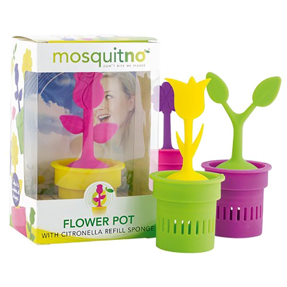 Mosquitno Flower Pot w/ Citronella Refill Gom