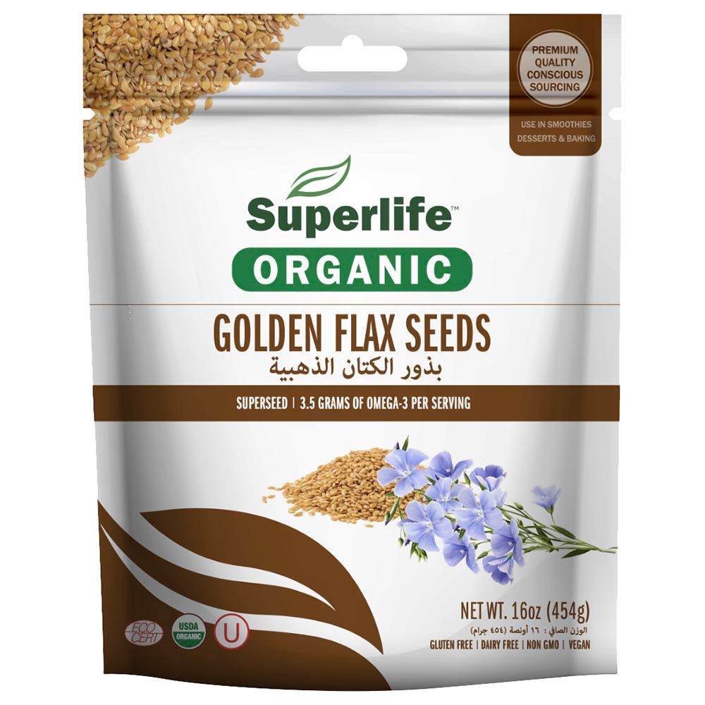 Superlife - Golden Flax Seeds - 454g