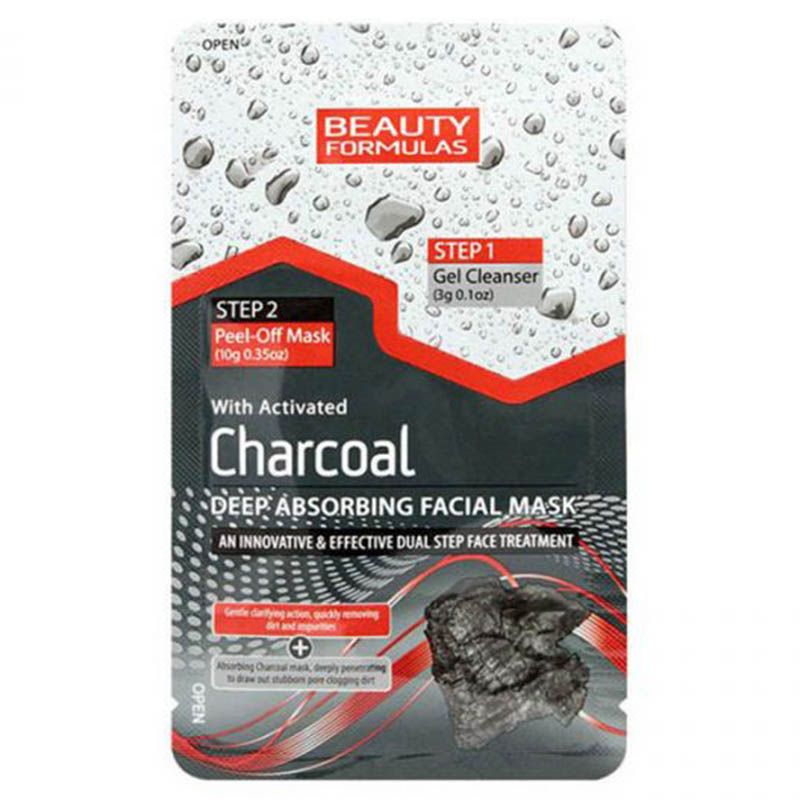 Beauty Formulas - Charcoal Dual Step Facial Mask 3g + 10g