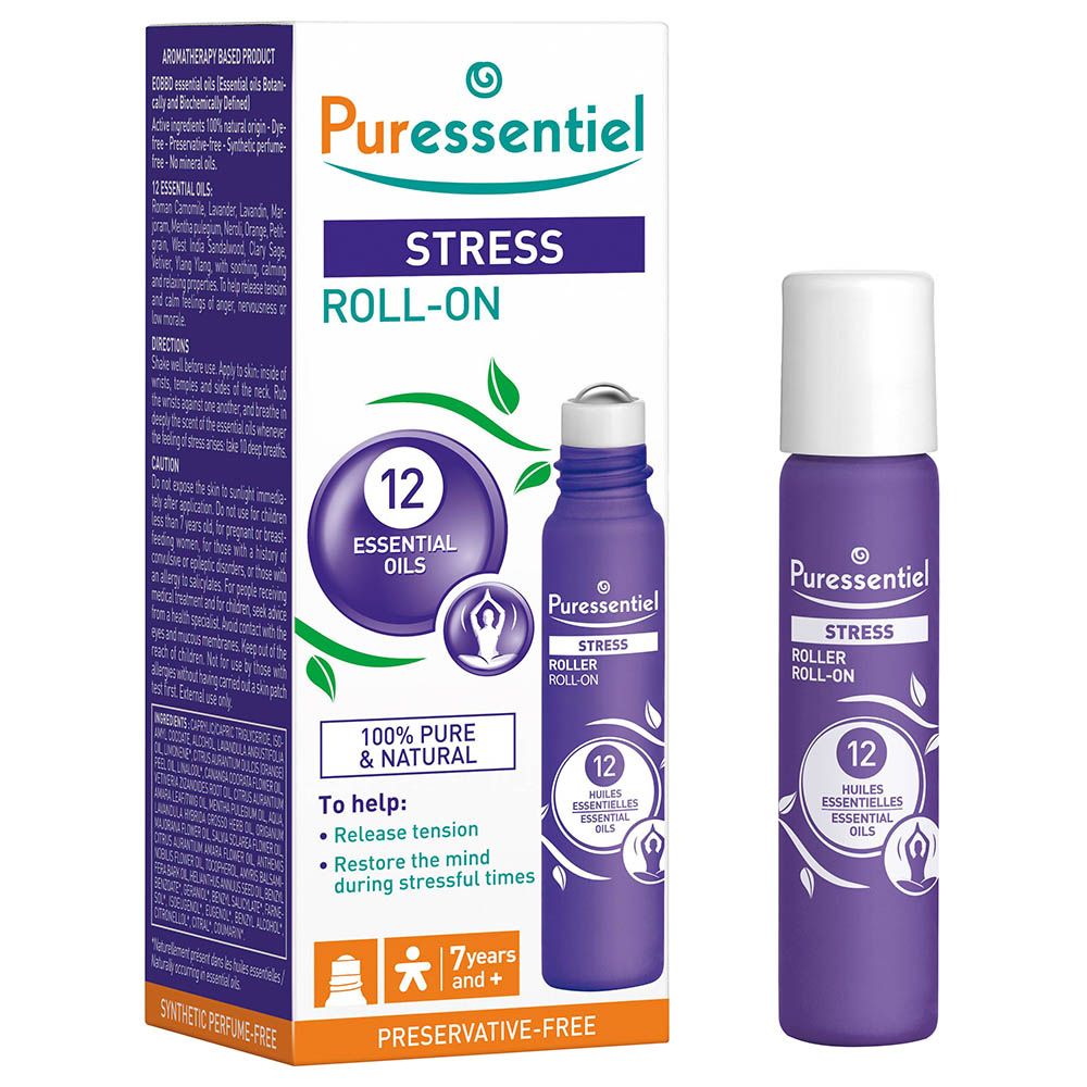 Puressentiel Stress Roller With 12 Essential Oils 5ml