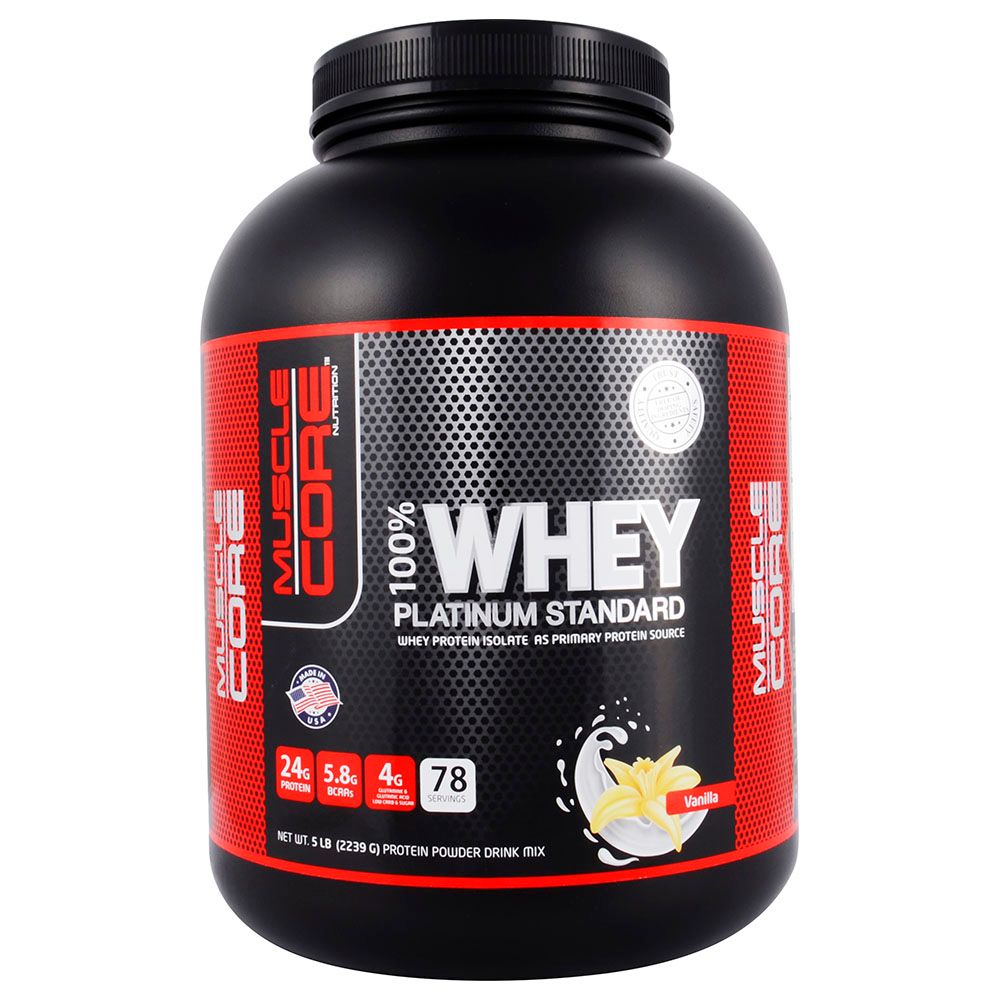 Muscle Core 100% Whey Platinum Standard Vanilla 5lb