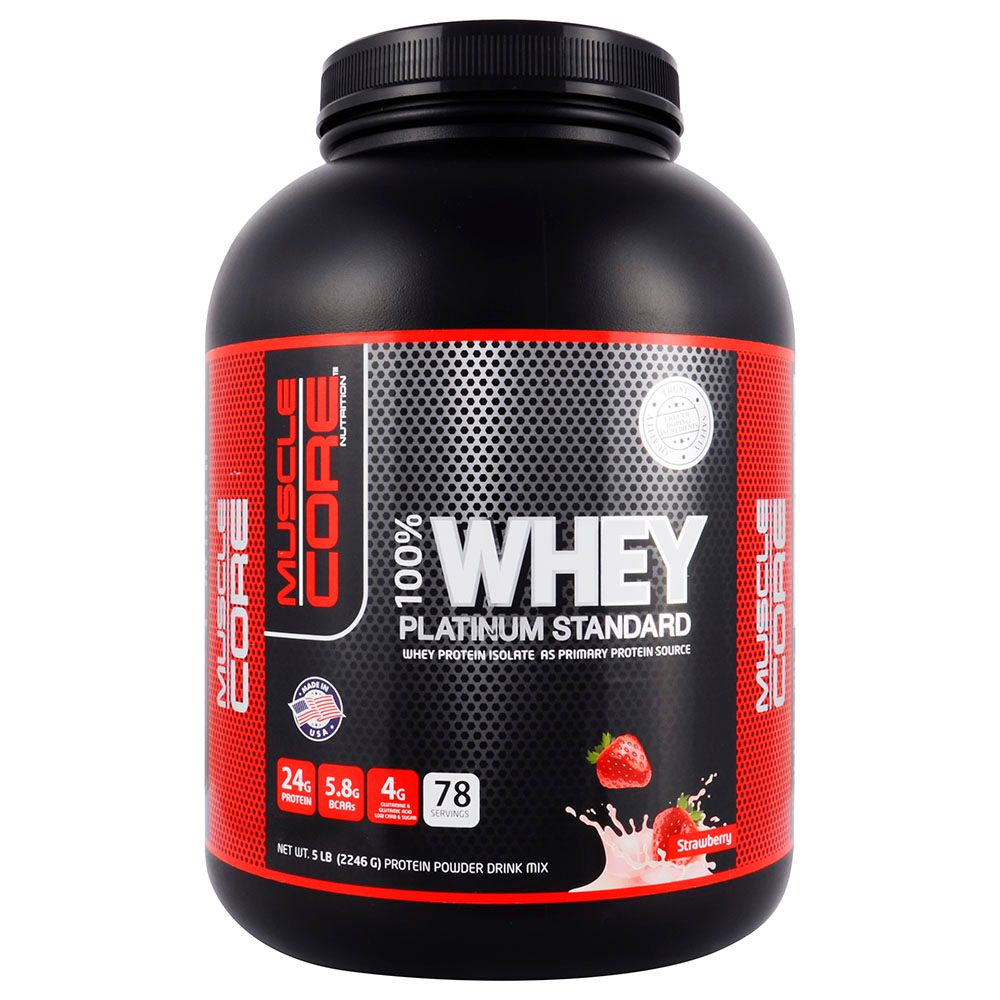 Muscle Core 100% Whey Platinum Standard Strawberry 5lb
