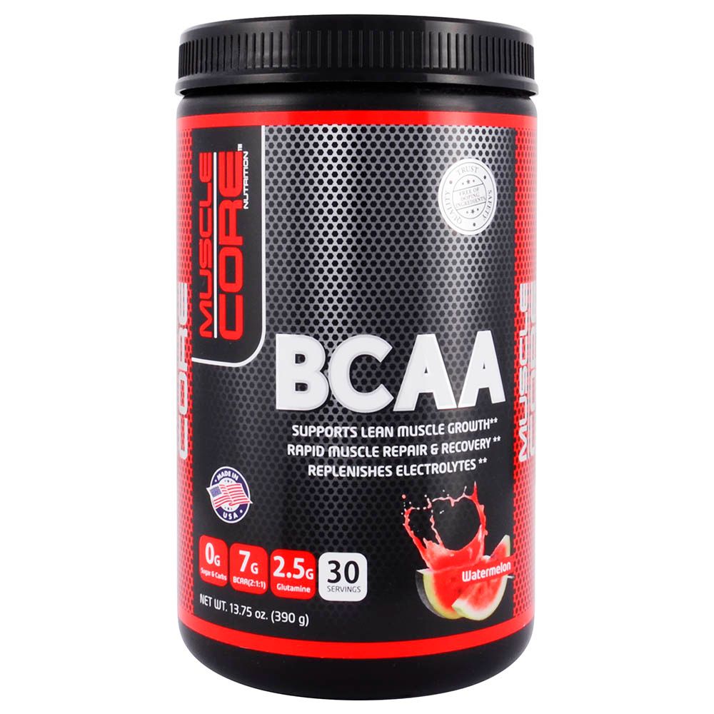مكمّل غذائي بي سي أي أي (BCAA ) بالبطيخ 30 حصة من ماسل كور