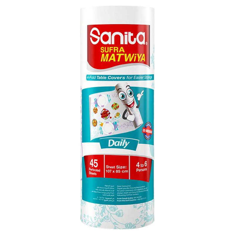 Sanita Sufra Matwiya Table Cover Disposable Large 45 Sheets