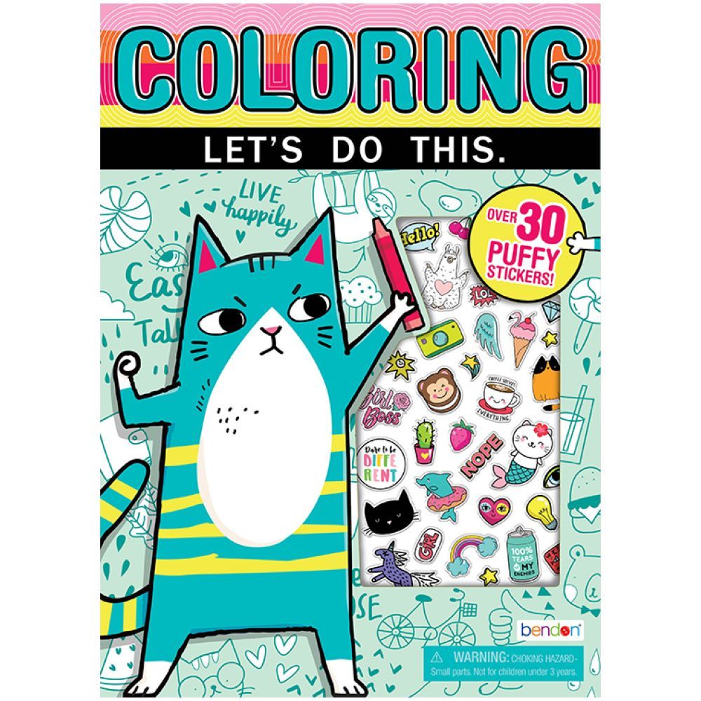Puffy Sticker Coloring And Activity Book
