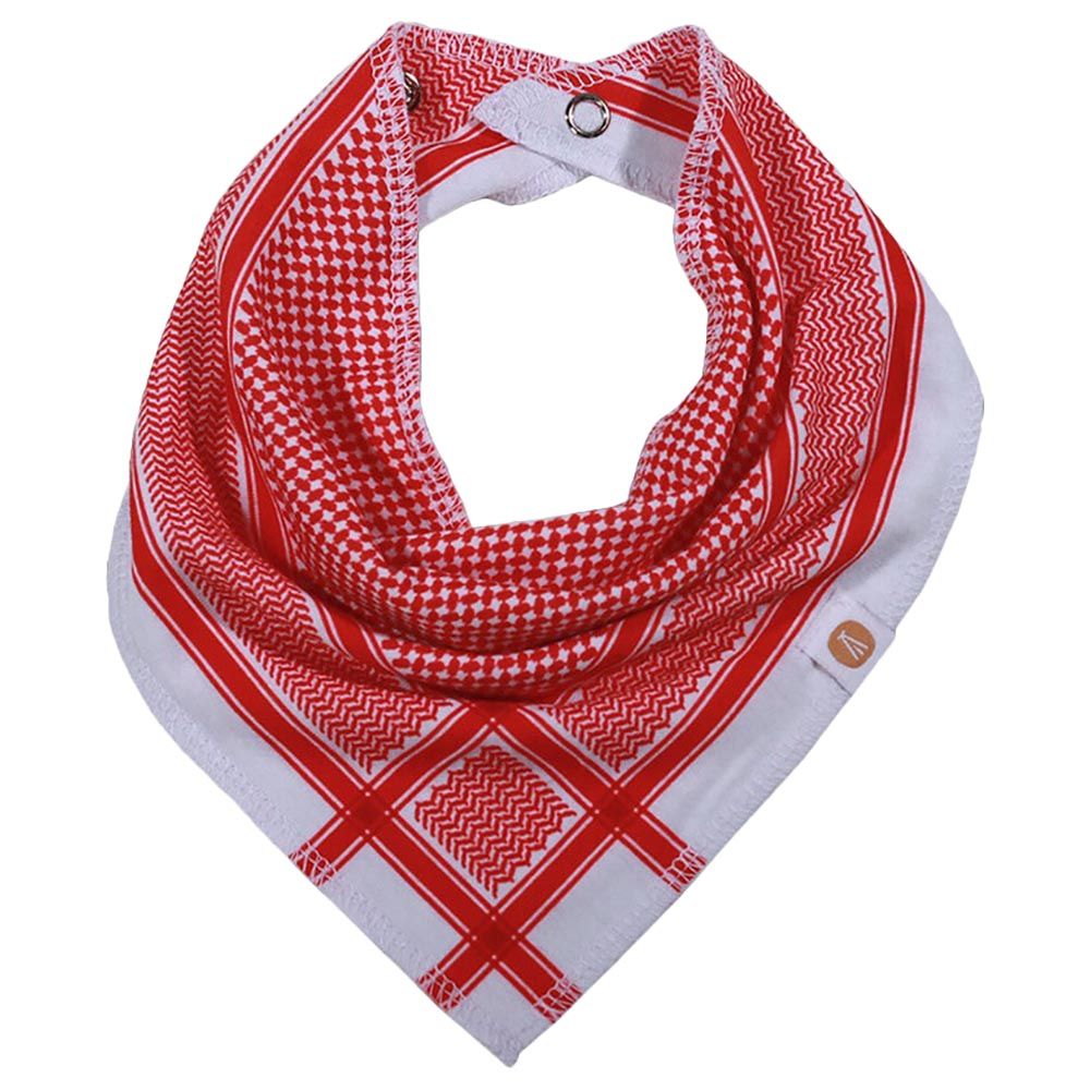 Little Bedoo - Bib Red and White