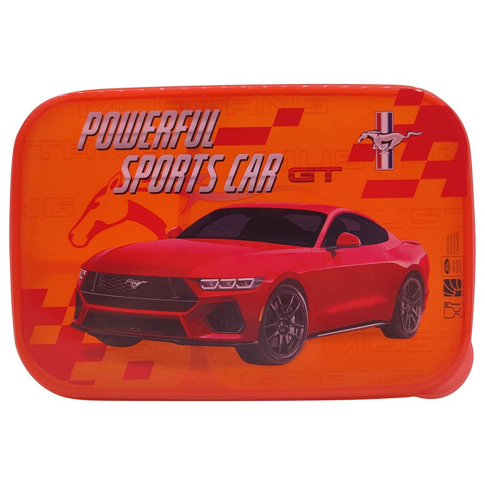 Mustang - 3 Compartments Lunch Box w/ Transparent Lid