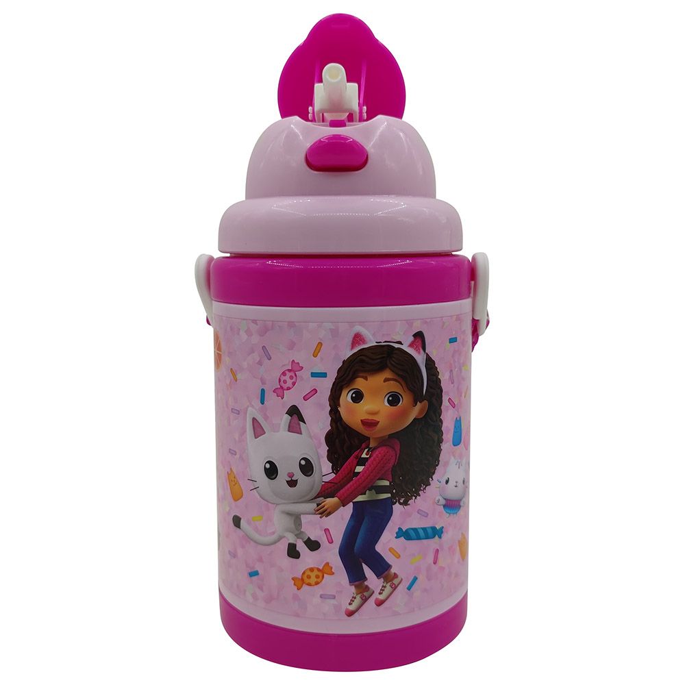 Gabby'S Doll House - Pp Water Bottle W/ Strap - 460Ml