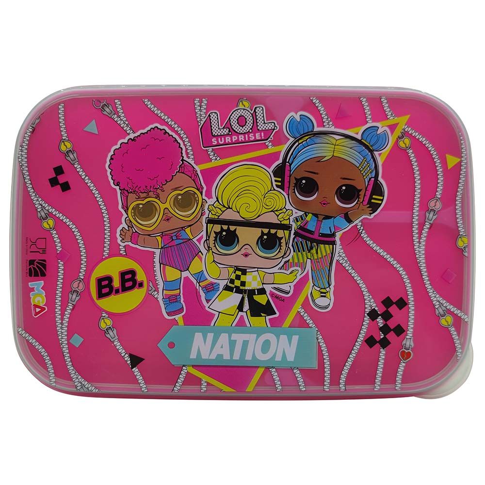 Lol Surprise - 3 Compartments Lunch Box W/ Transparent Lid