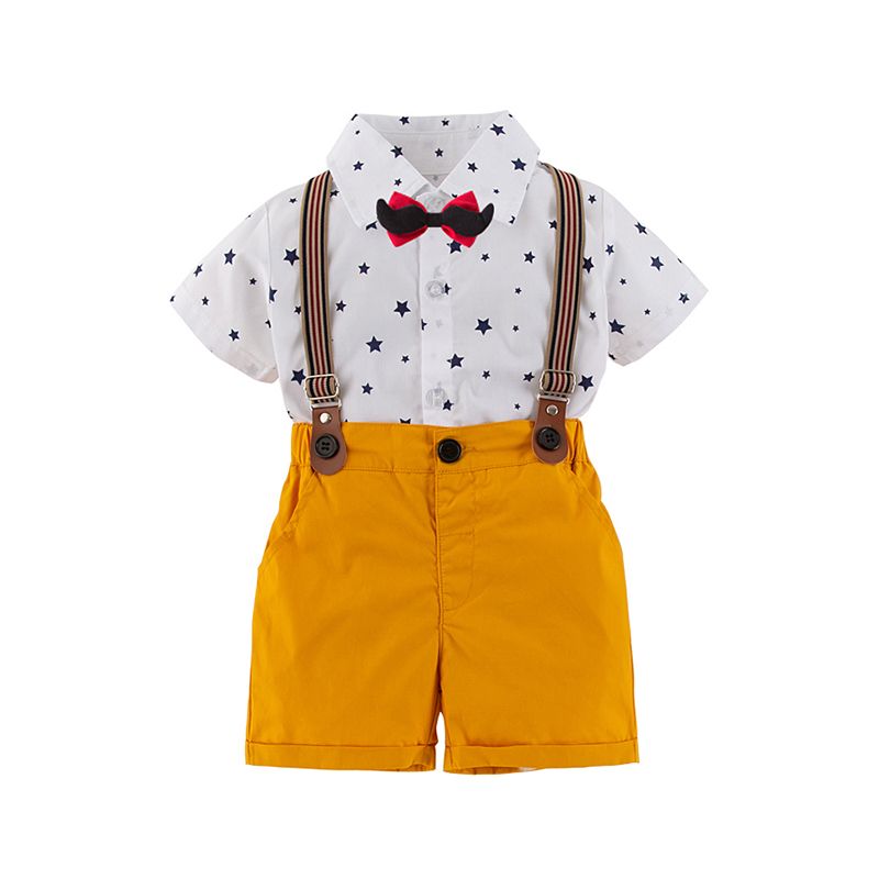 Sugar Rush - Star Shirt & Yellow Suspender Short
