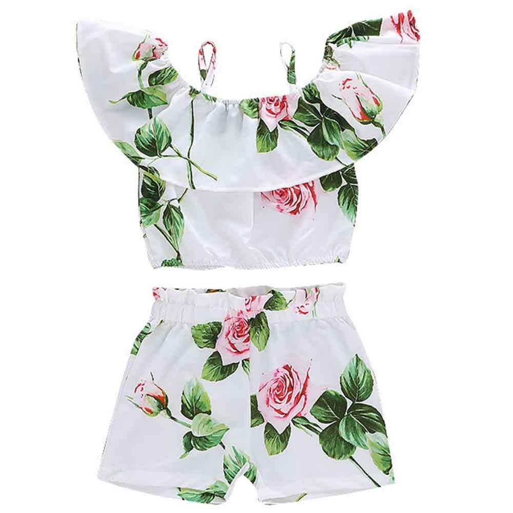 شوغر راش توب بعنق دائري أزهار أبيض