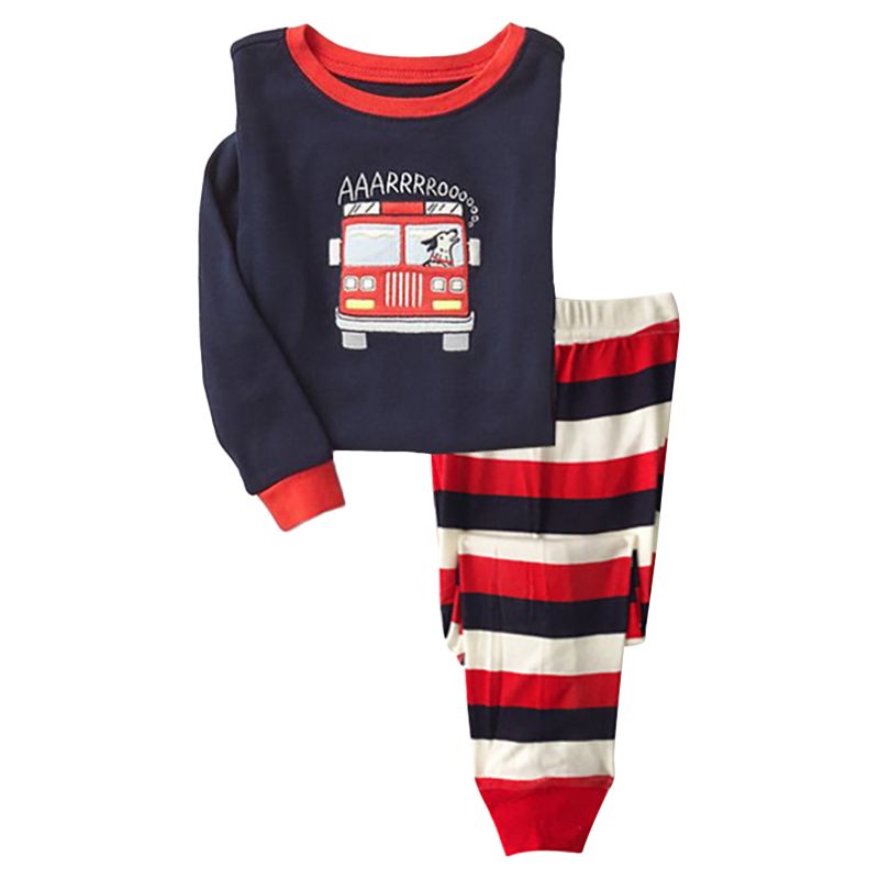 Sugar Rush - Dog In A Bus Pyjama Set - Navy