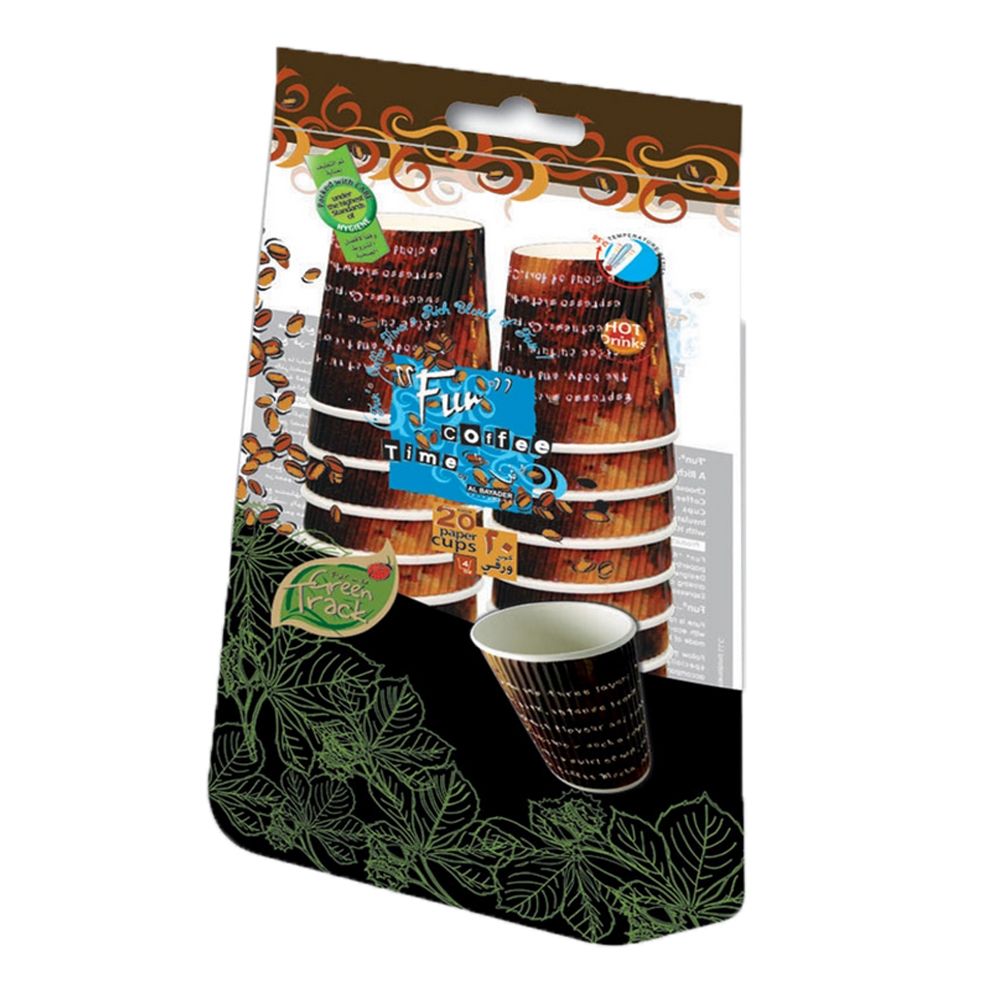 Fun - Coffee Time Ruffles Insulated Paper Cup 4Oz Pack Of 20