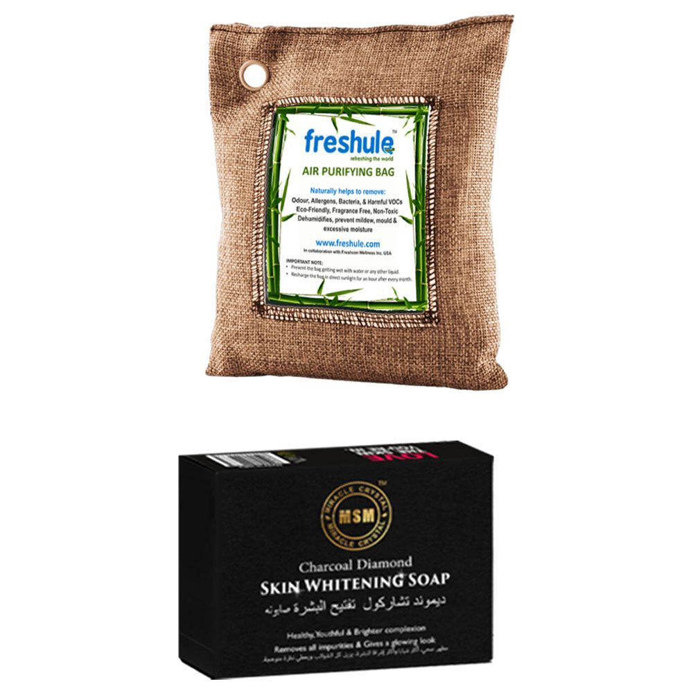 Freshule - Air Purifying Bag & Charcoal Whitening Soap