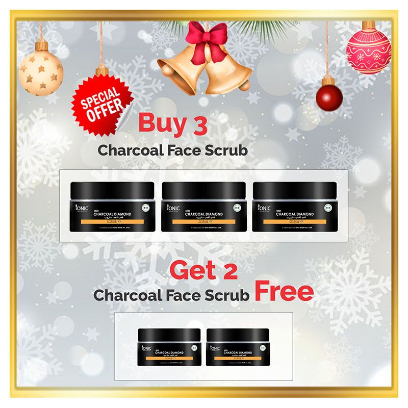 Ionic MSM Charcoal Face Scrub Buy 3 Get 2 Free Combo
